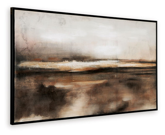 Drewland - Black / Brown / Orange - Wall Art - Hornell Furniture Outlet