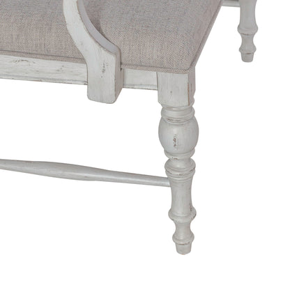 River Place - Panel Back Bench (RTA) - White - Hornell Furniture Outlet