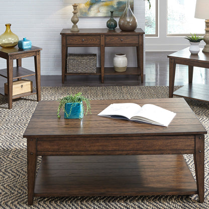 Lake House - Lift Top Cocktail Table - Hornell Furniture Outlet