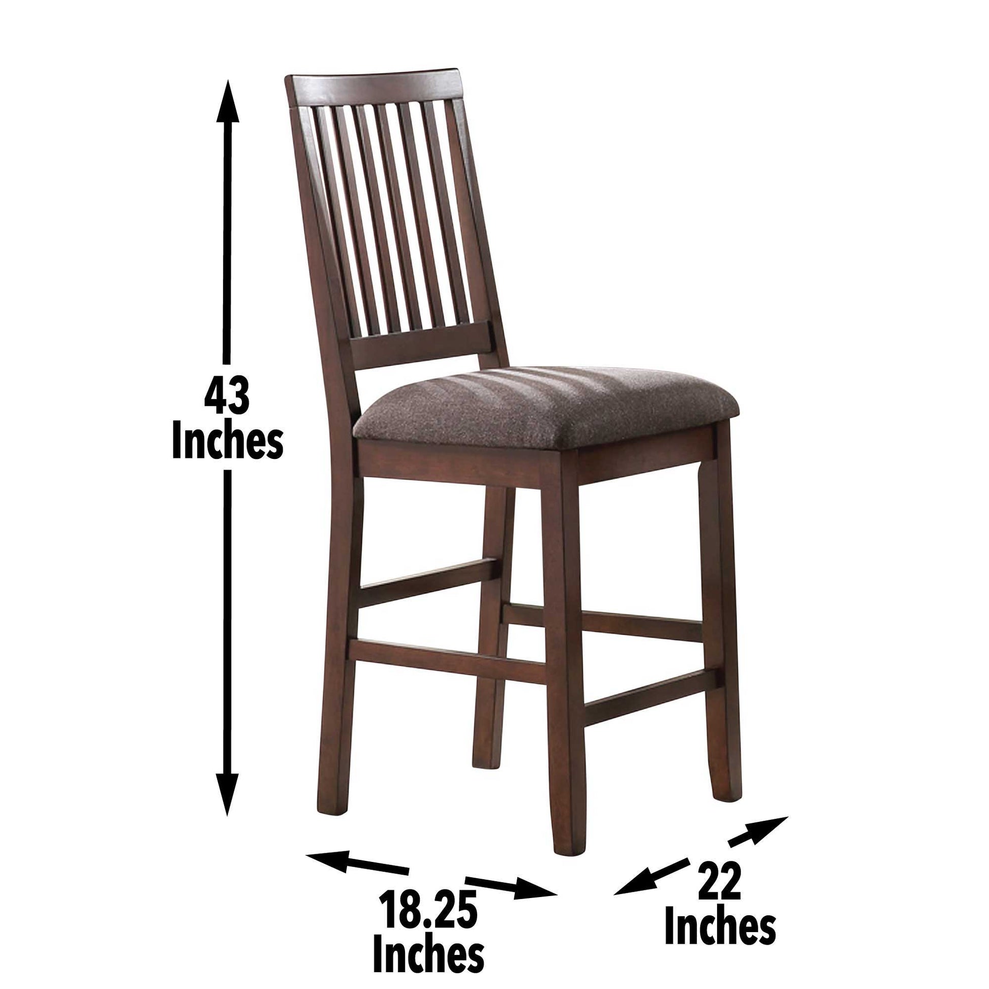 Yorktown - Counter Chair (Set of 2) - Dark Brown - Hornell Furniture Outlet