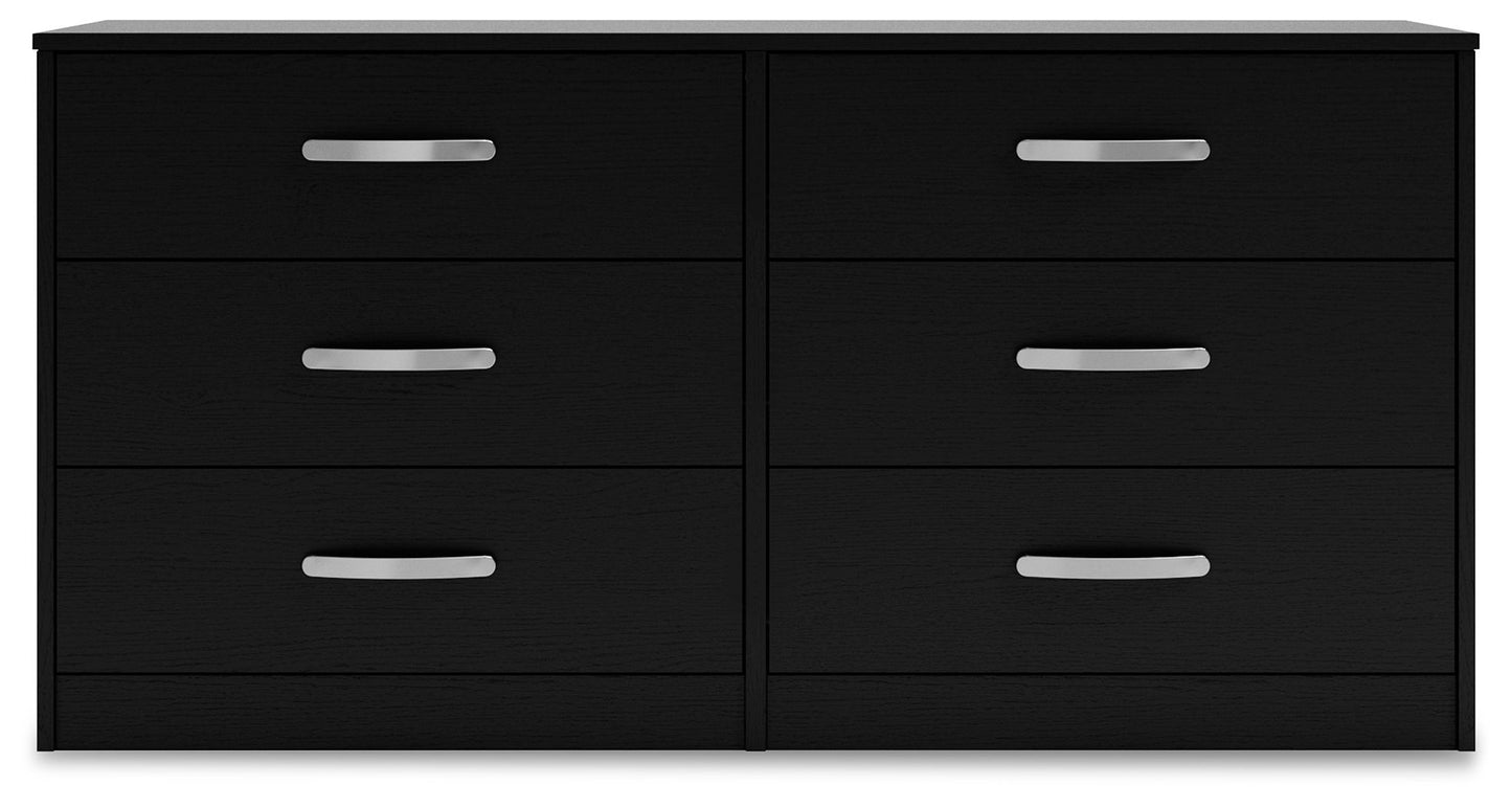 Finch - Six Drawer Dresser - 29'' Height - Black - Hornell Furniture Outlet