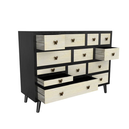 Papillon - 13 Drawers Sideboard - Black - Hornell Furniture Outlet