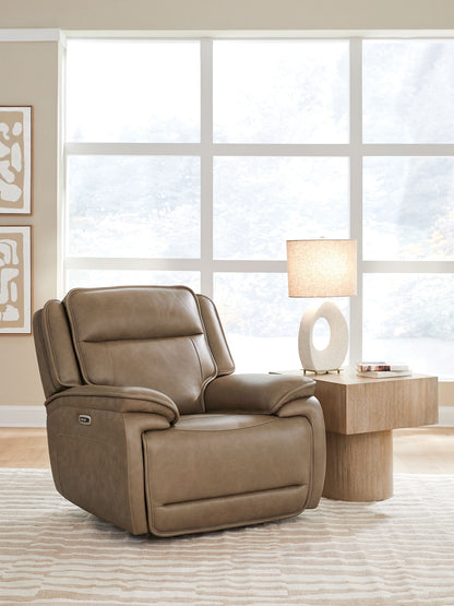 Glencroft - Power Recliner / Adjustable Headrest - Sahara - Hornell Furniture Outlet