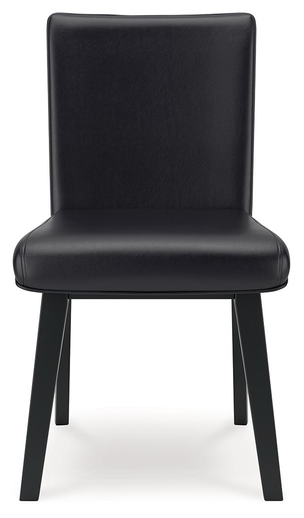 Jettaya - Black - Dining Upholstered Side Chair (Set of 2) - Hornell Furniture Outlet