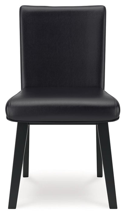 Jettaya - Black - Dining Upholstered Side Chair (Set of 2) - Hornell Furniture Outlet