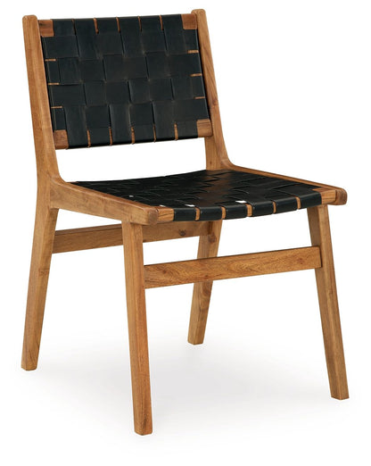 Fortmaine - Brown / Black - Dining Room Side Chair (Set of 2) - Hornell Furniture Outlet