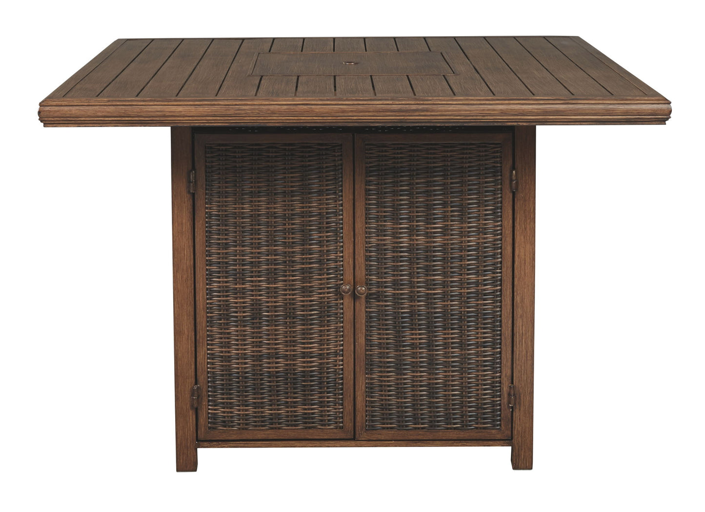 Paradise Trail - Medium Brown - Square Bar Table w/Fire Pit - Hornell Furniture Outlet