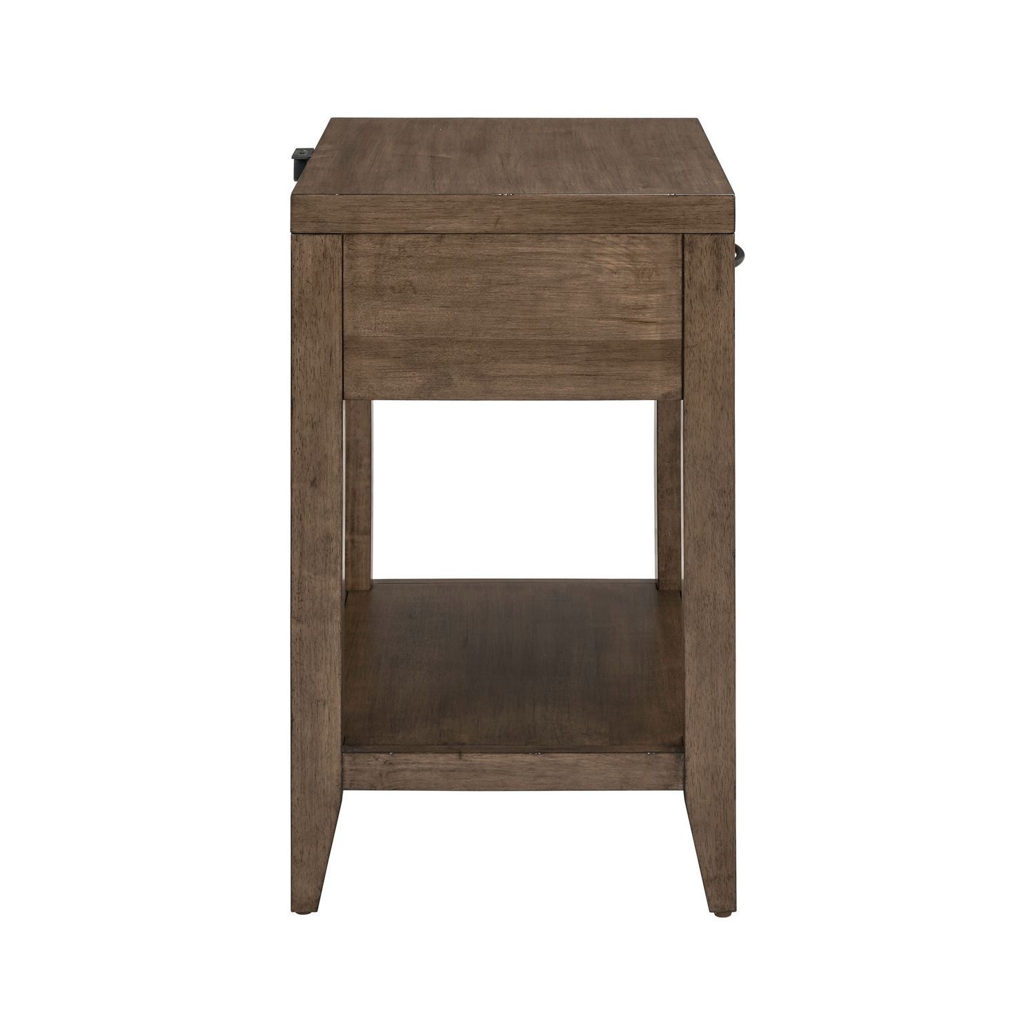Shaker Lakes - Open Nightstand With Charging Station - Brown - Hornell Furniture Outlet