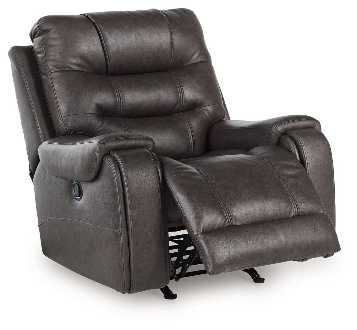 Femley - Smoke - Rocker Recliner - Hornell Furniture Outlet