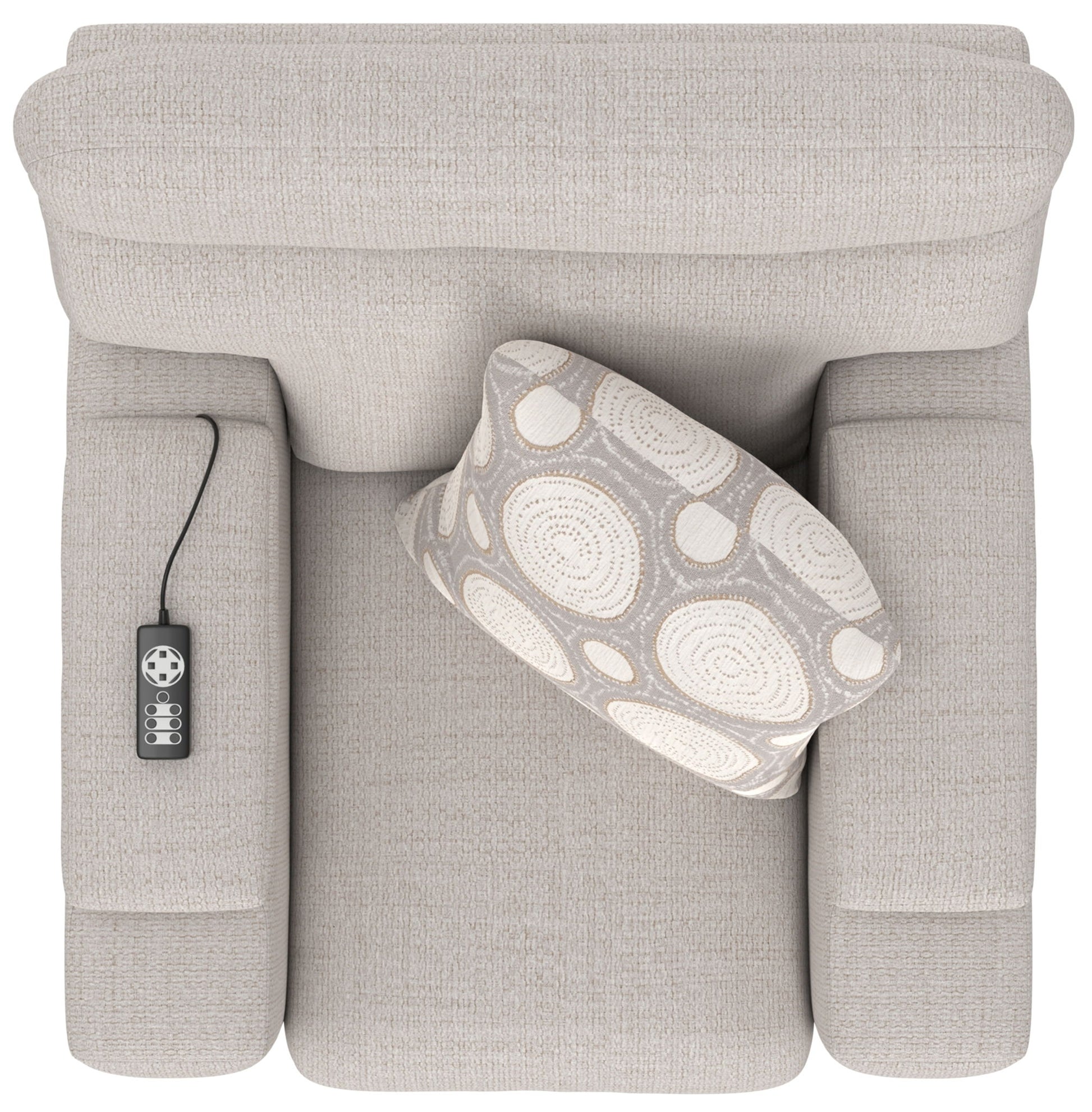 Sanctuary - Health & Wellness Power Lay Flat Recliner With Power Adjustable Headrest And Lumbar / Therapeutic Heat & Massage - Winter - Hornell Furniture Outlet