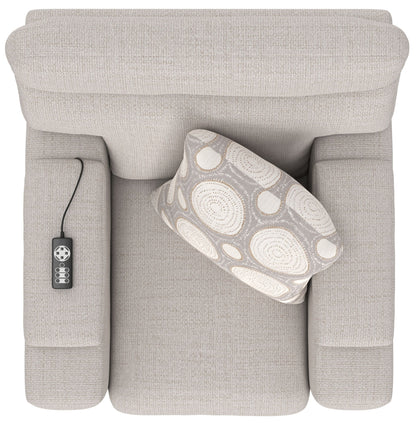 Sanctuary - Health & Wellness Power Lay Flat Recliner With Power Adjustable Headrest And Lumbar / Therapeutic Heat & Massage - Winter - Hornell Furniture Outlet