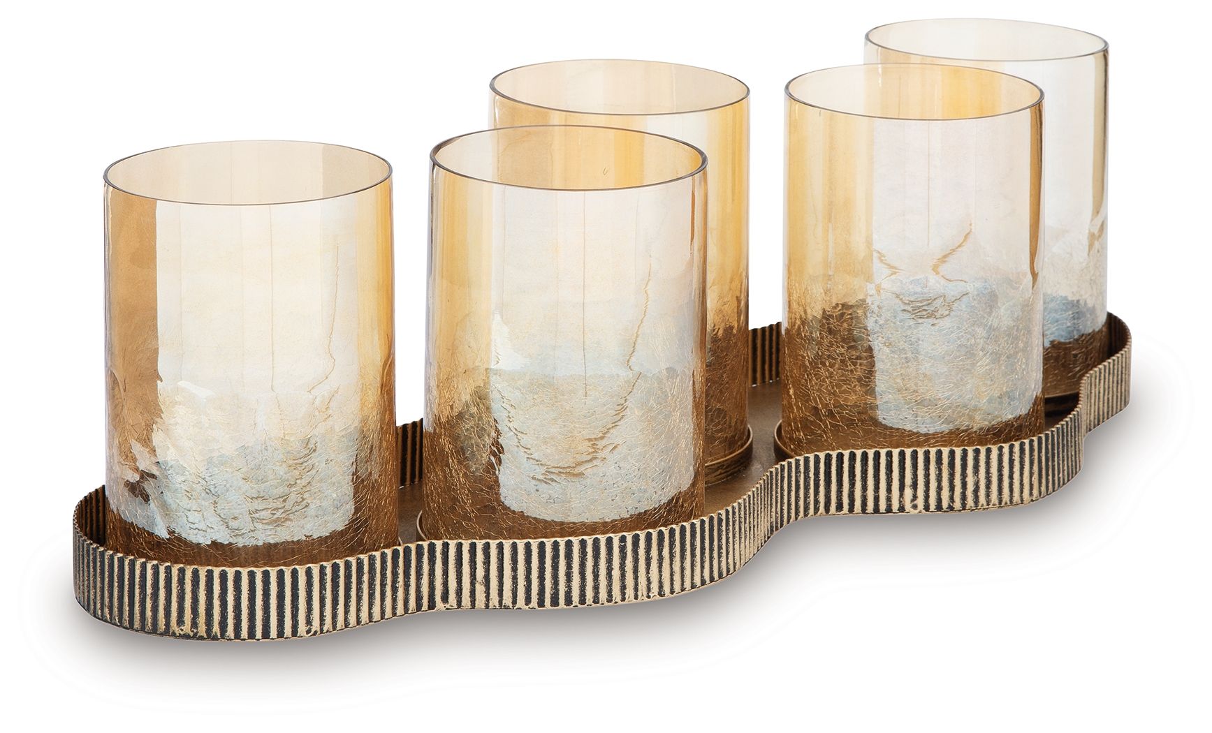 Evereton - Antique Gold Finish - Candle Holder - Hornell Furniture Outlet