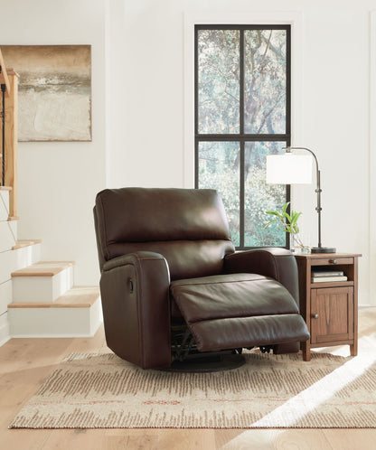 Emberla - Coffee - Swivel Glider Recliner - Hornell Furniture Outlet