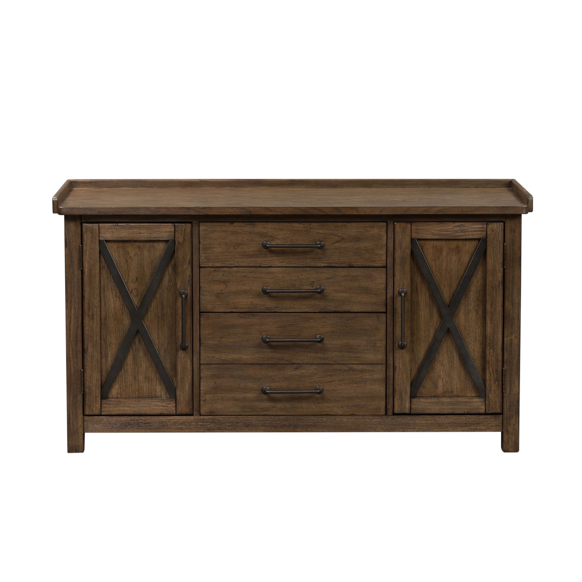 Sonoma Road - Small Credenza - Light Brown - Hornell Furniture Outlet