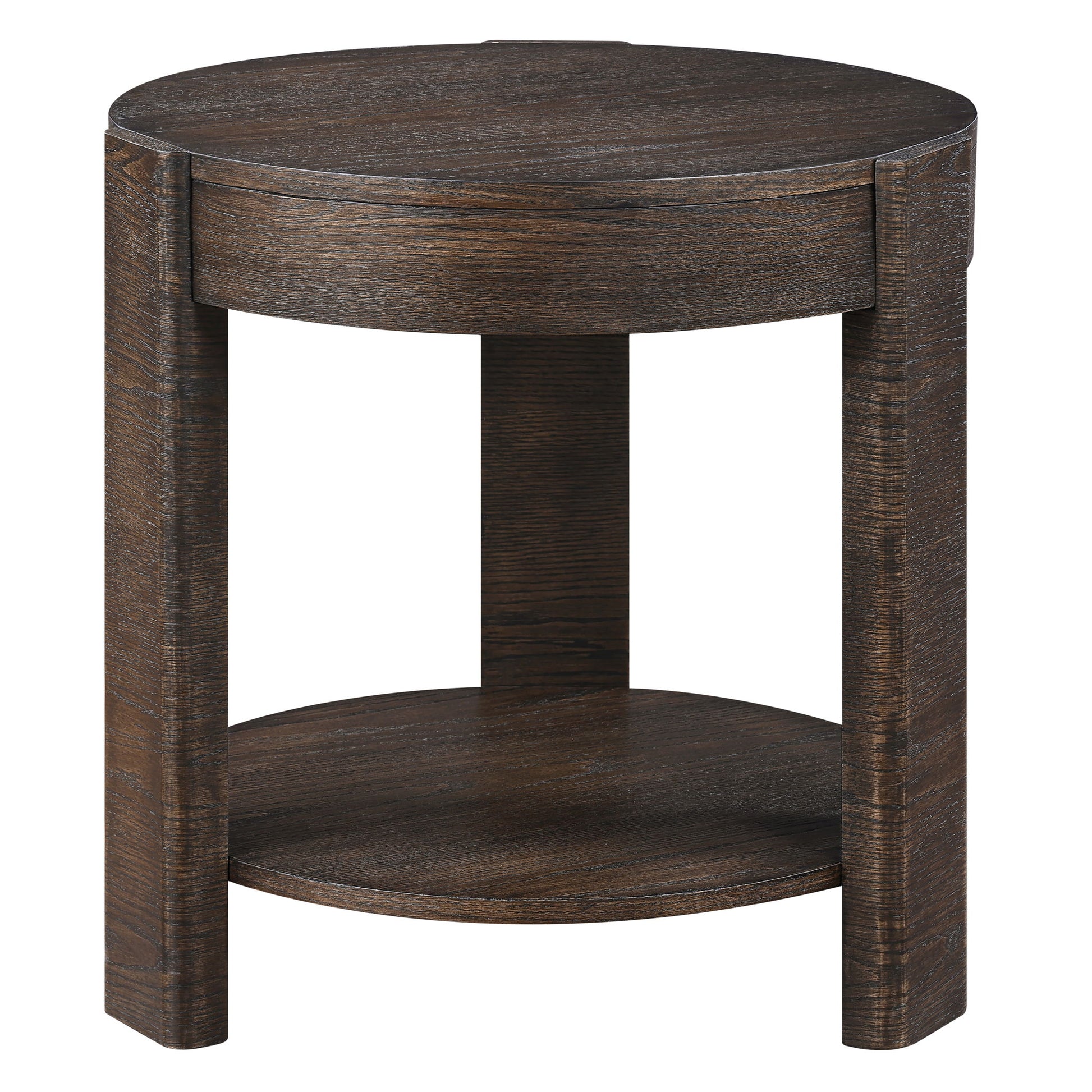 Salina - 3 Piece Round Occasional Set - Espresso - Hornell Furniture Outlet