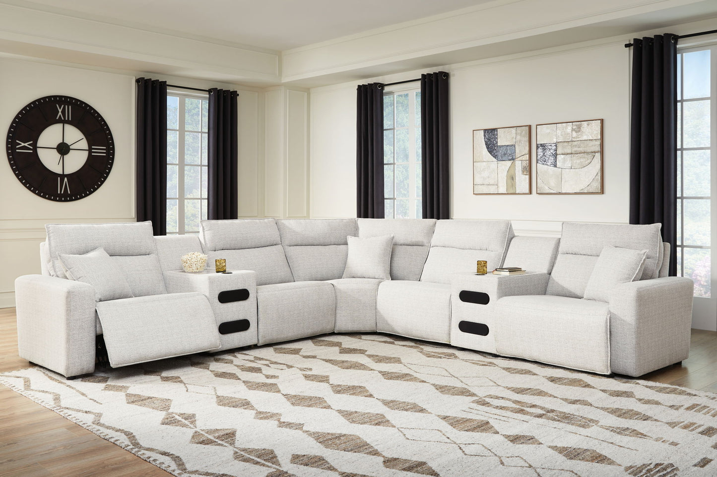 Modmax II - Reclining Sectional - Stone - Hornell Furniture Outlet