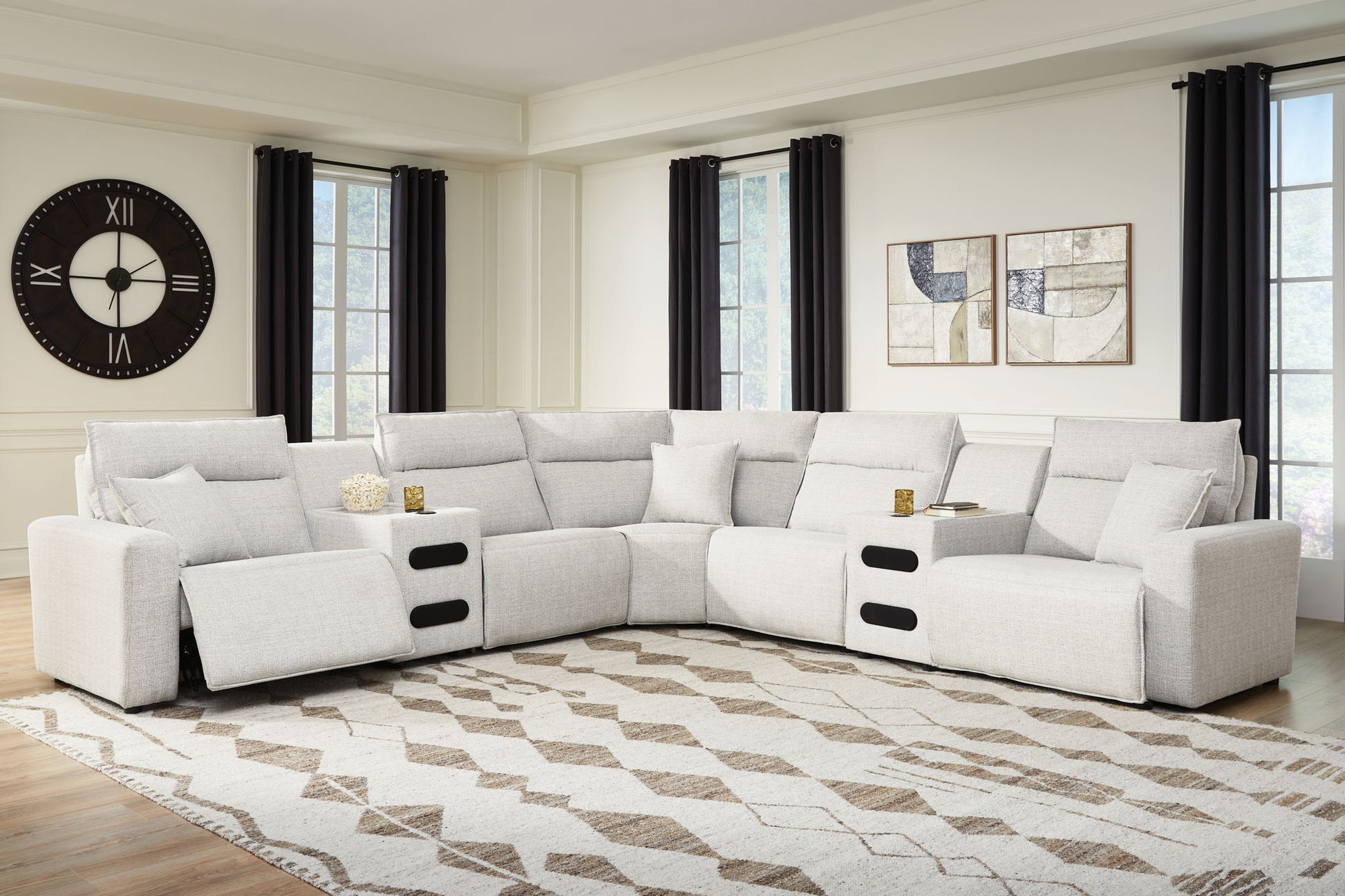 Modmax II - Reclining Sectional - Stone - Hornell Furniture Outlet