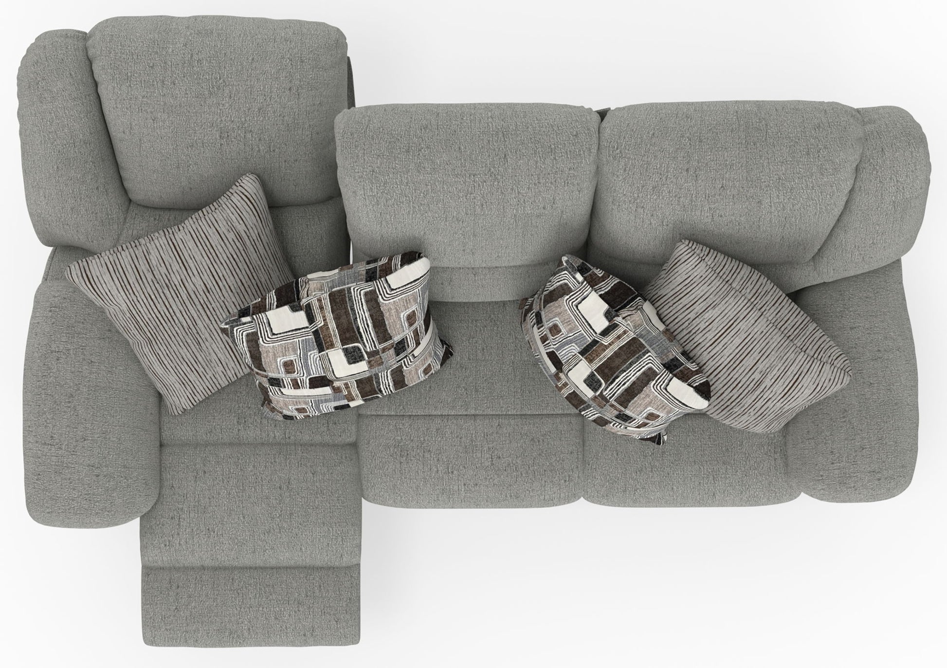 Trifecta - Sofa With 3 Recliners and Drop Down Table - Hornell Furniture Outlet