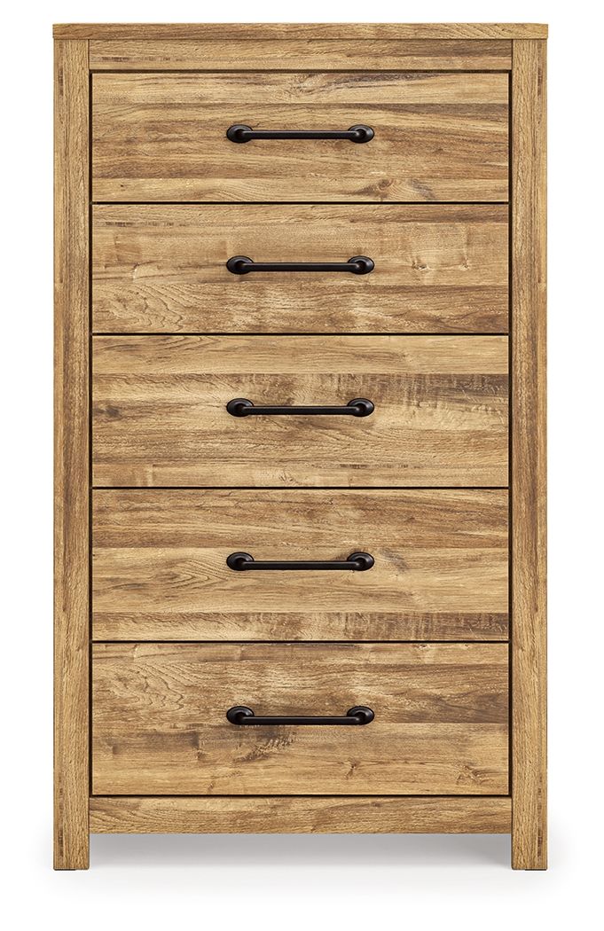 Maystonna - Five Drawer Chest - Brown - Hornell Furniture Outlet