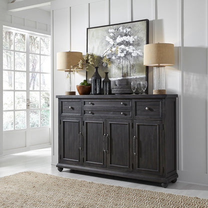 Harvest Home - Hall Buffet - Black - Hornell Furniture Outlet