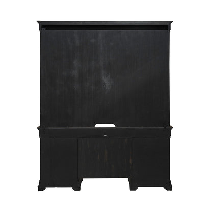 Meritage - Credenza & Hutch - Black - Hornell Furniture Outlet