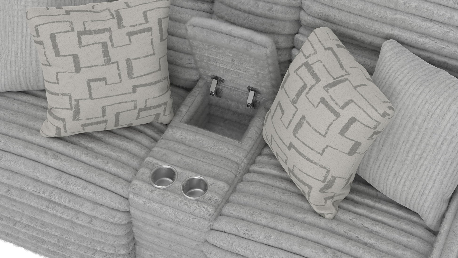 Lynx - Power Reclining Console Loveseat With Zero Gravity - Hornell Furniture Outlet