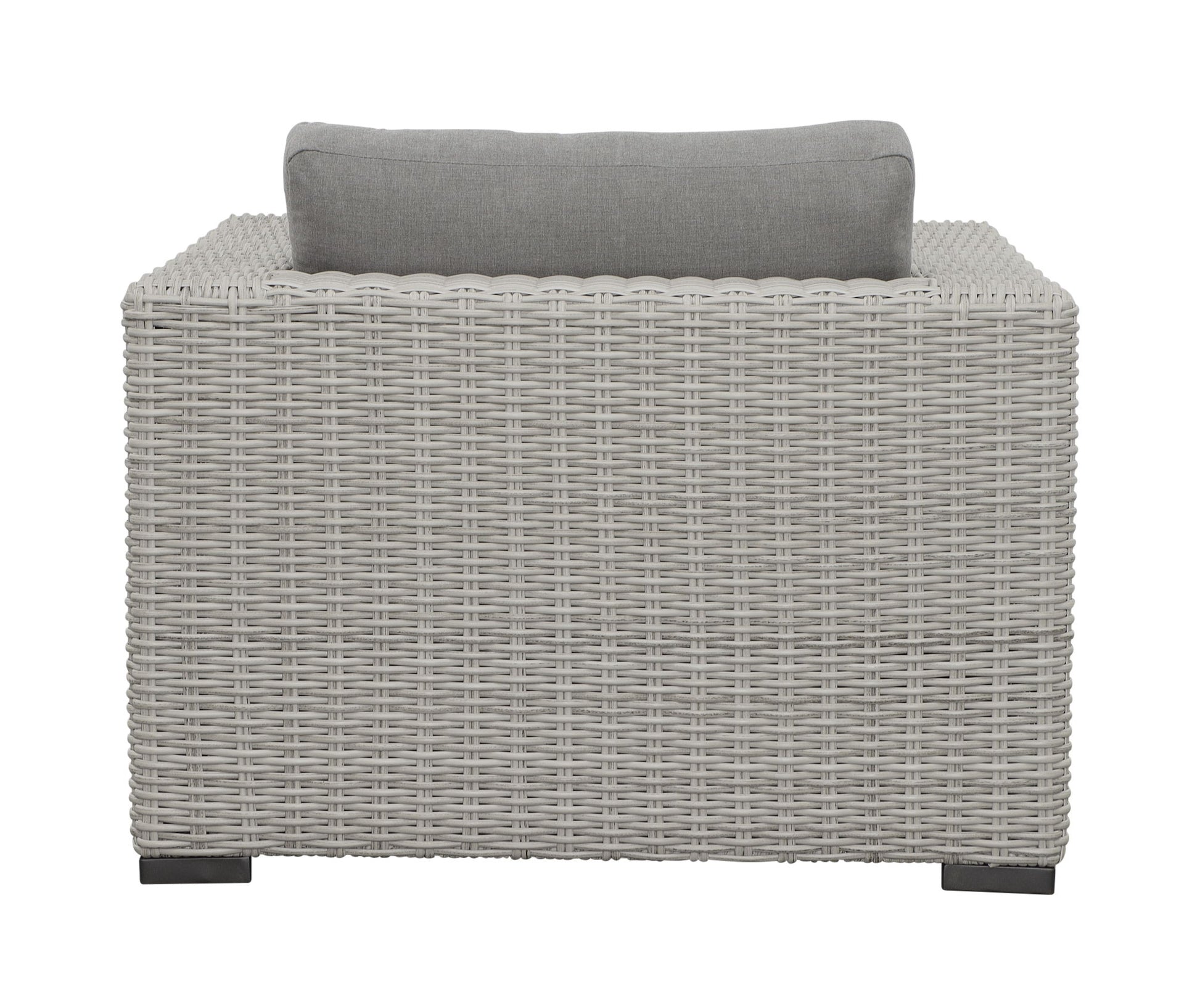 Blakley - Outdoor Lounge Chair (Set of 2) With Half - Round Wicker - Gray - Hornell Furniture Outlet