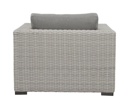 Blakley - Outdoor Lounge Chair (Set of 2) With Half - Round Wicker - Gray - Hornell Furniture Outlet