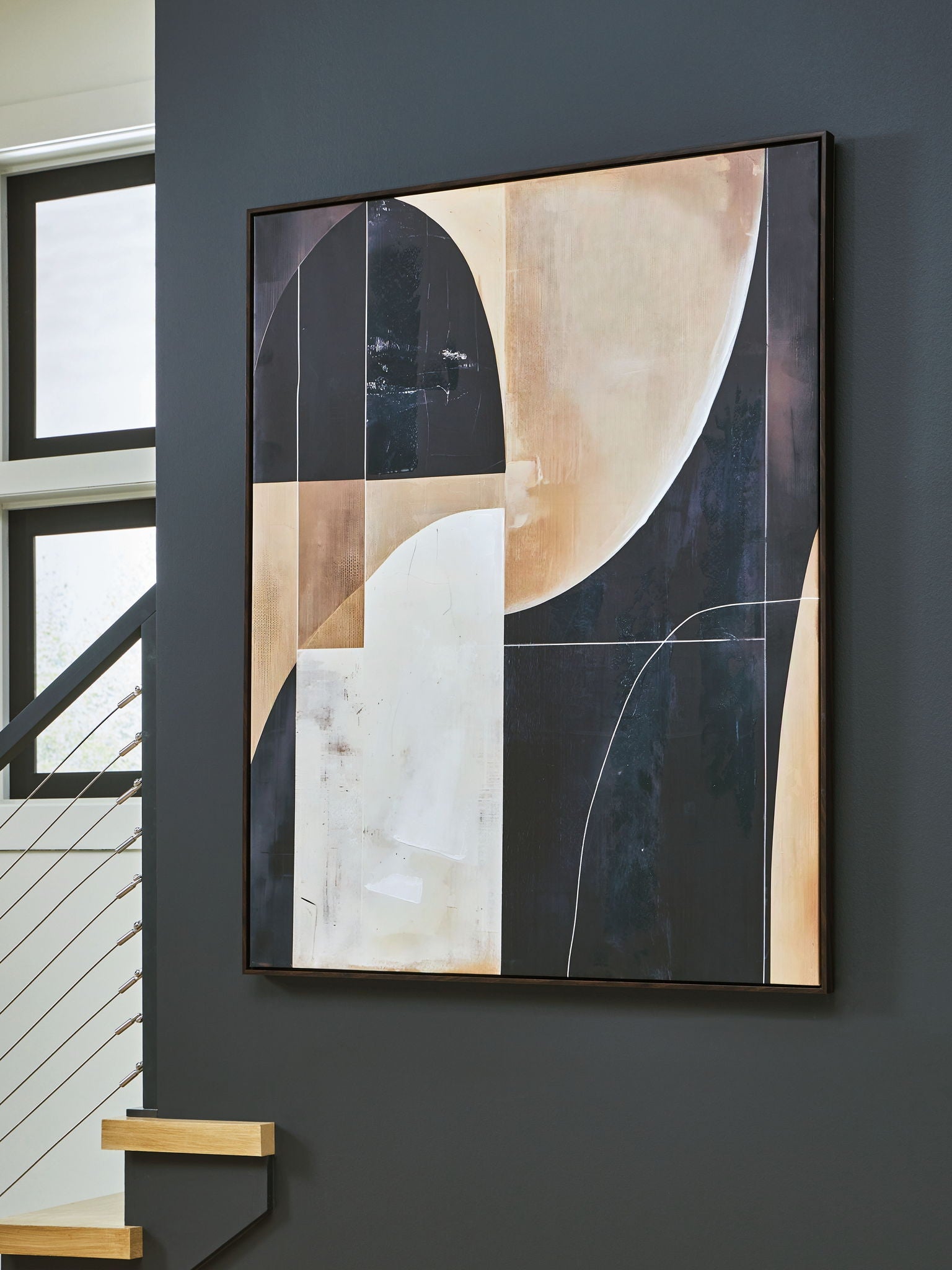 Ewanford - Black / Brown / Tan - Wall Art - Hornell Furniture Outlet