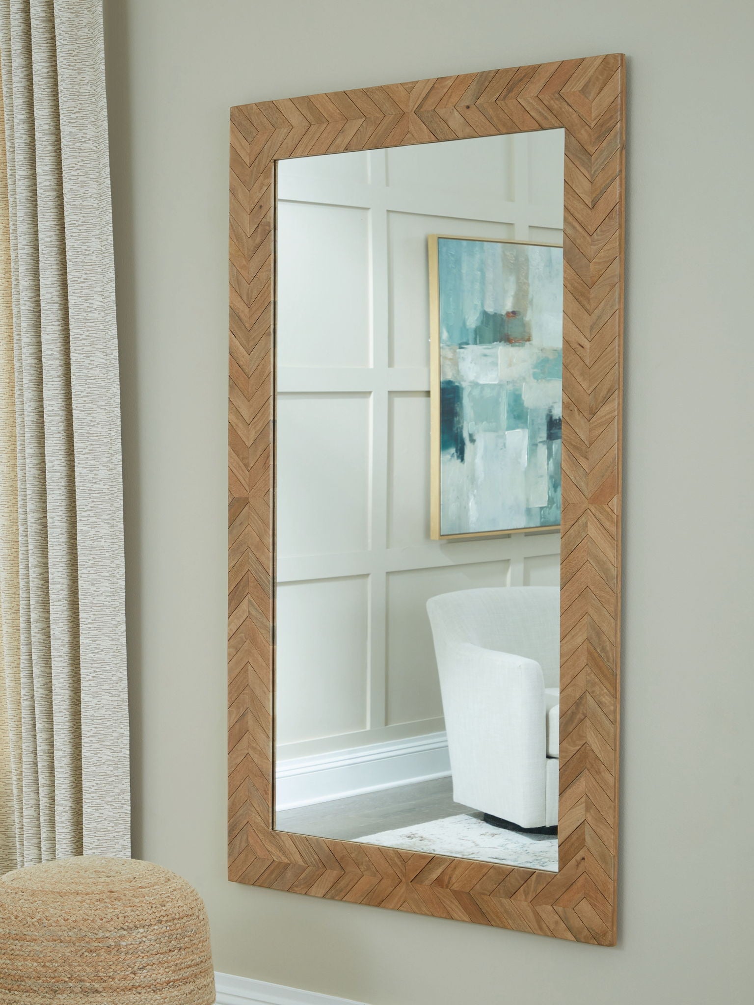 Waylane - Brown - Floor Mirror - Hornell Furniture Outlet