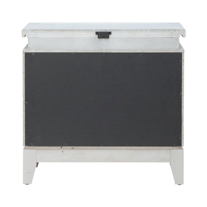 Reflections - Nightstand With Lights and Charging Station - White - Hornell Furniture Outlet