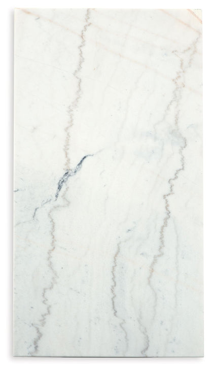 Burkhaus - White / Dark Brown - Rectangular Cocktail Table - Hornell Furniture Outlet