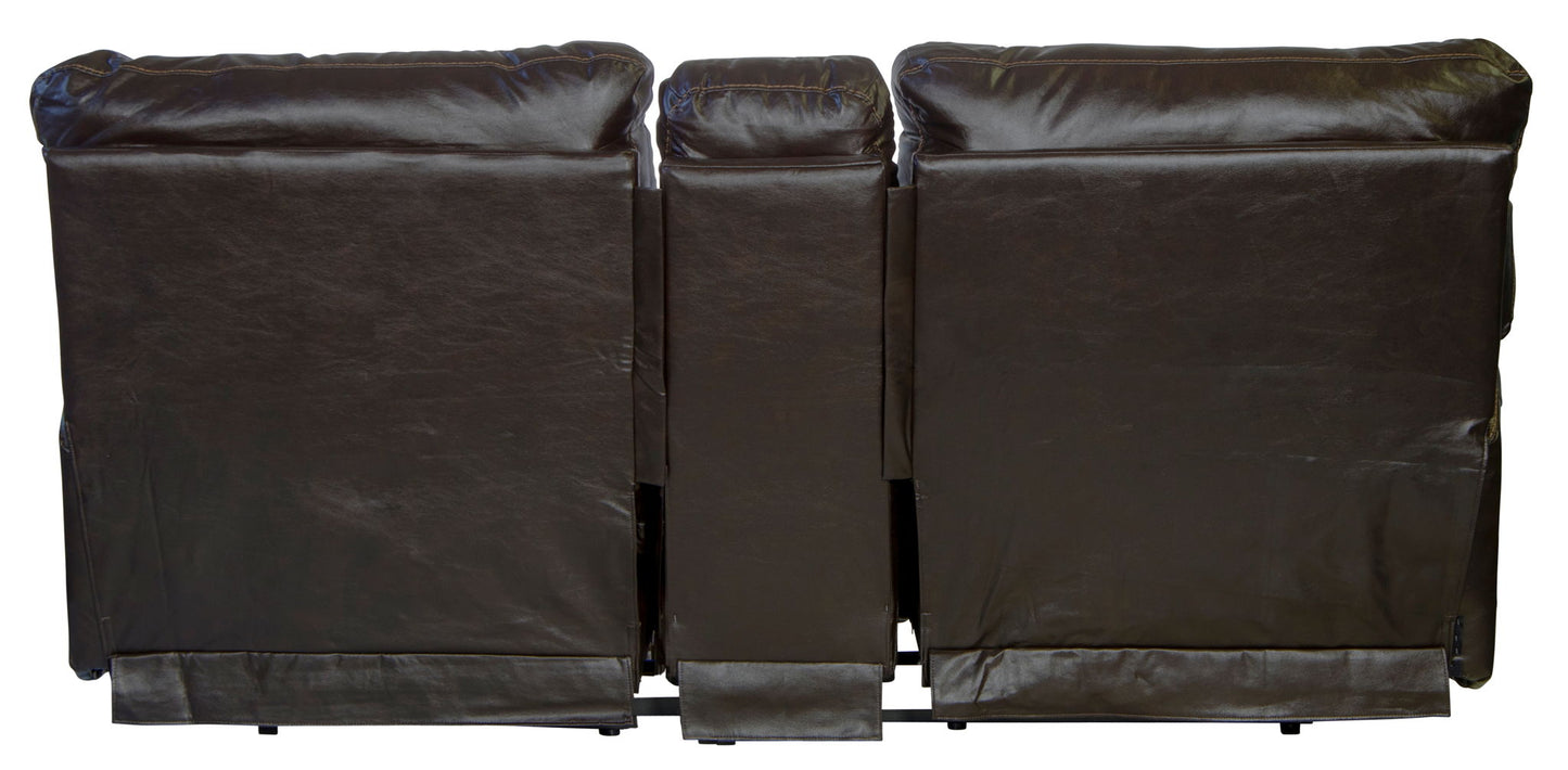 Wembley - Power Headrest With Lumbar Lay Flat Reclining Console Loveseat - Hornell Furniture Outlet