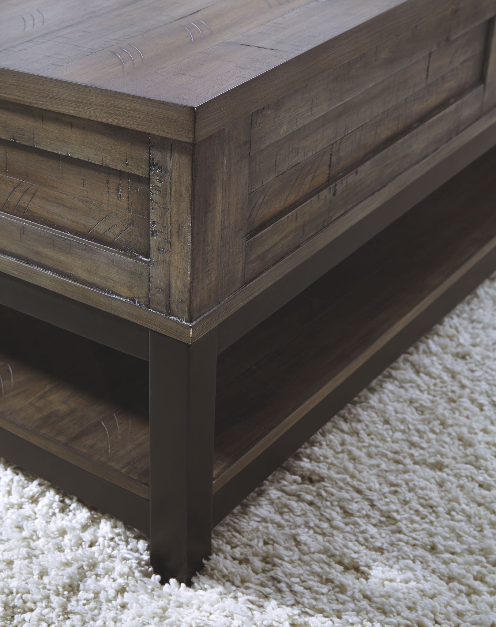 Johurst - Grayish Brown - LIFT TOP COCKTAIL TABLE - Hornell Furniture Outlet