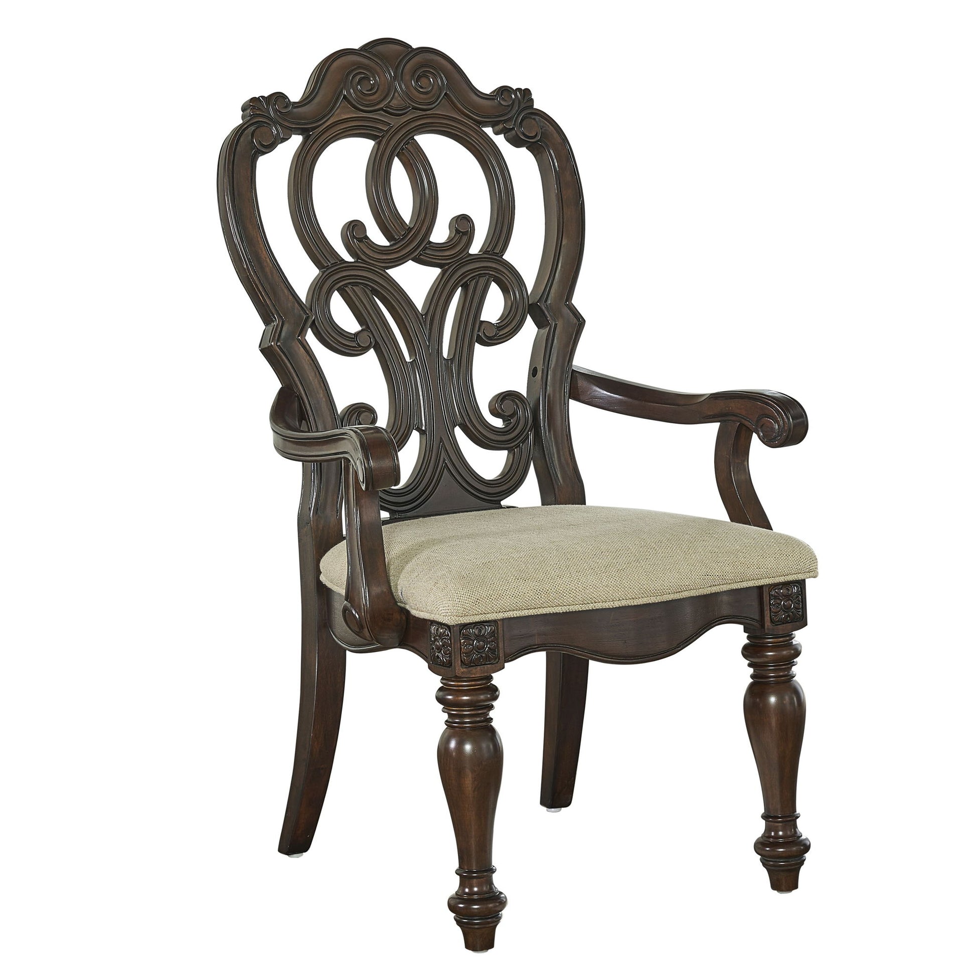 Royale - Arm Chair (Set of 2) - Dark Brown - Hornell Furniture Outlet