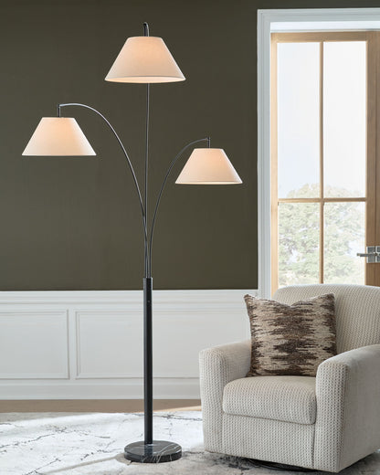 Gibbswellner - Metal Arc Lamp - Black - Hornell Furniture Outlet