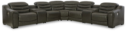 Center Line - Power Recliner Sectional - Hornell Furniture Outlet