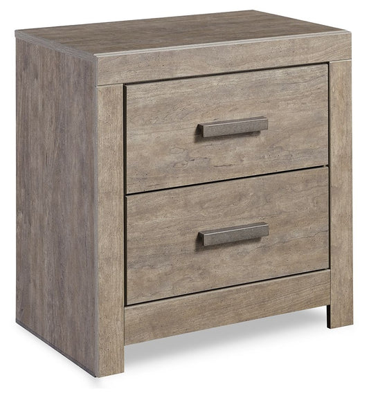 Culverbach - Two Drawer Night Stand - Gray - Hornell Furniture Outlet