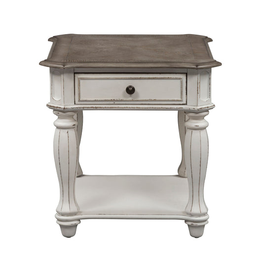 Magnolia Manor - End Table - White - Hornell Furniture Outlet