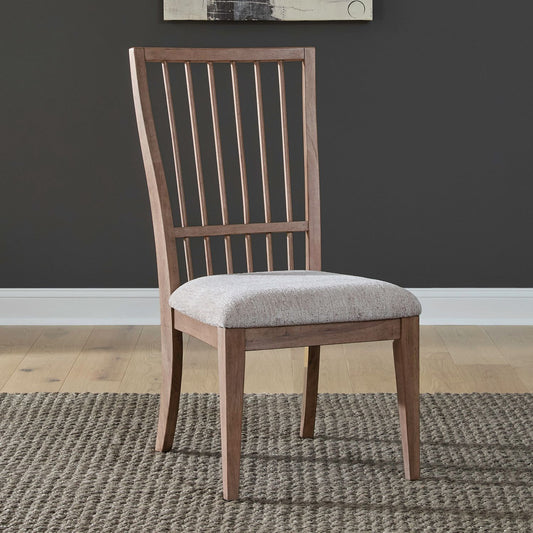 Haven Hills - Spindle Back Side Chair (RTA) - Camel Beige - Hornell Furniture Outlet