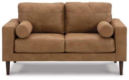 Telora - Caramel - Loveseat - Hornell Furniture Outlet