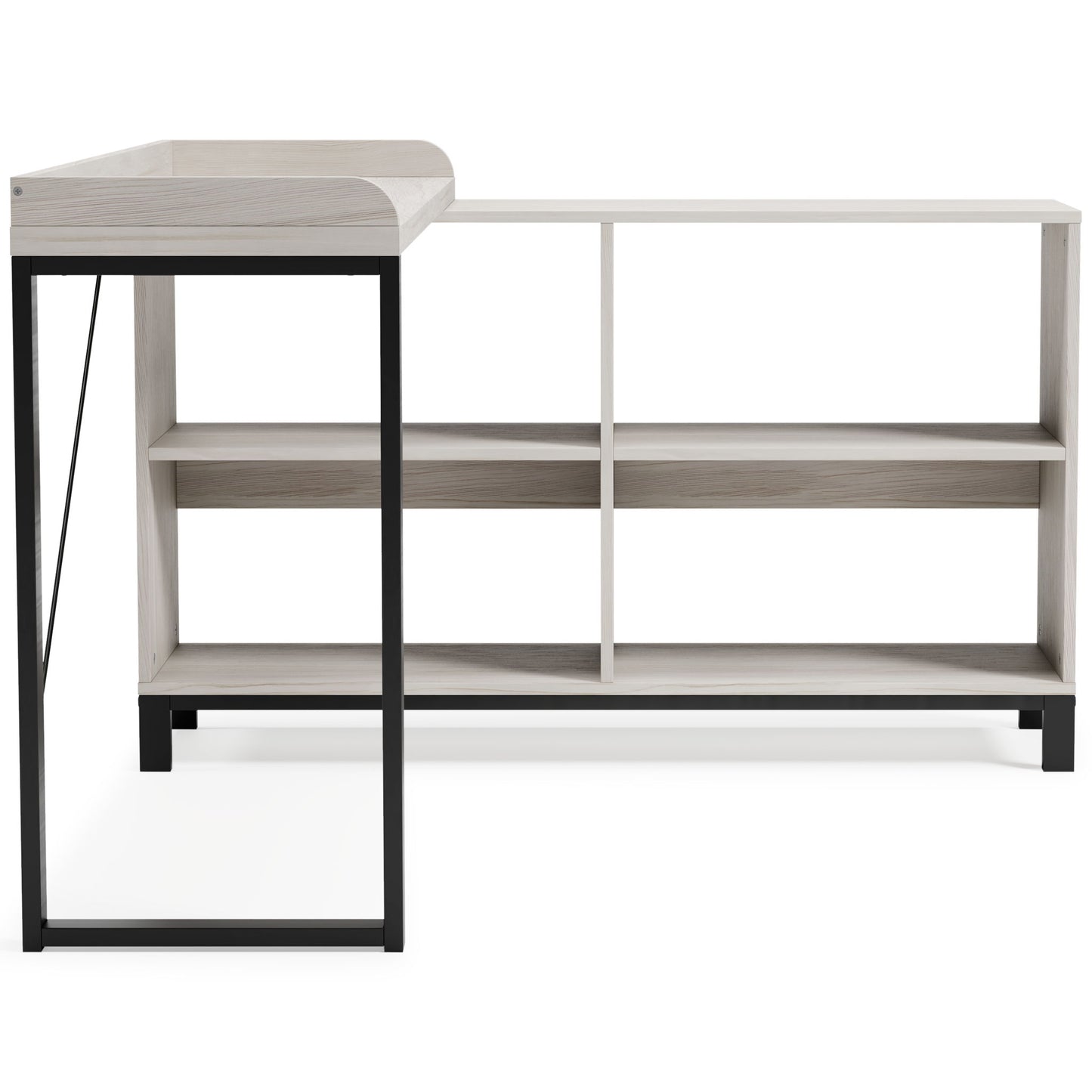 Bayflynn - White / Black - L - Desk - Hornell Furniture Outlet