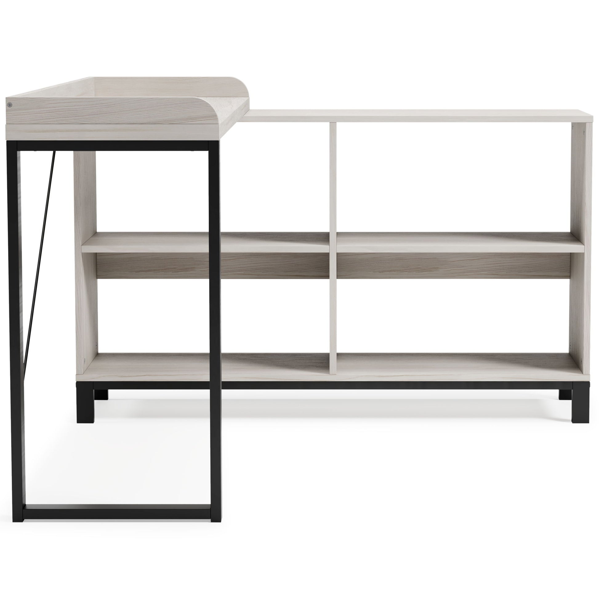 Bayflynn - White / Black - L - Desk - Hornell Furniture Outlet