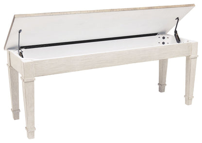 Skempton - White - Storage Bench - Hornell Furniture Outlet
