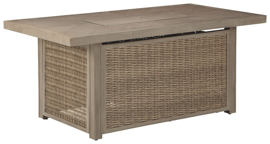 Beachcroft - Rectangular Fire Pit Table - Hornell Furniture Outlet
