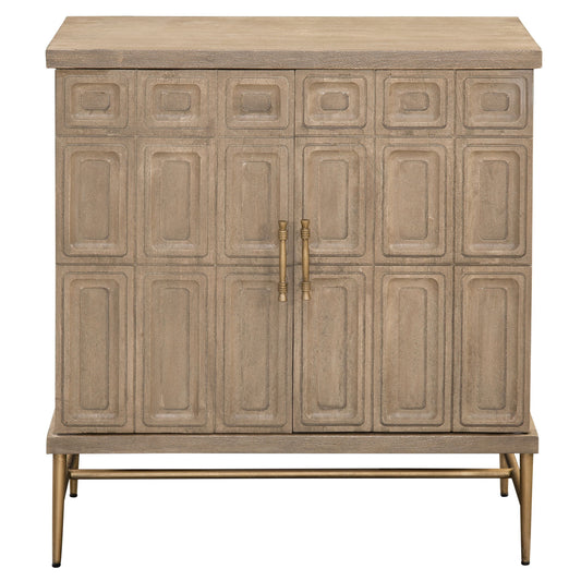 Arun - 2 - Door Accent Cabinet - Light Brown - Hornell Furniture Outlet