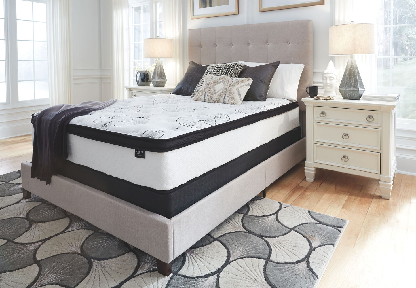 Chime 12 Inch Hybrid - Ultra Plush Hybrid Mattress - Hornell Furniture Outlet