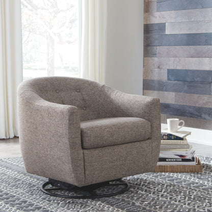 Upshur - Taupe - Swivel Glider Accent Chair - Hornell Furniture Outlet