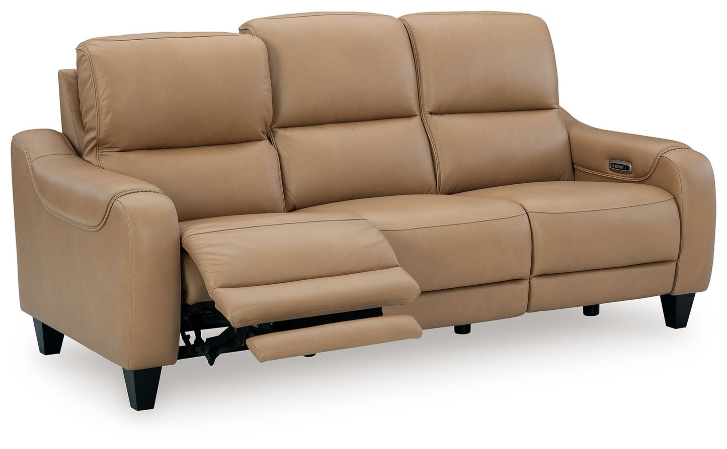 Mosswell - Power Reclining Sofa With Adj Headrest - Toffee - Hornell Furniture Outlet