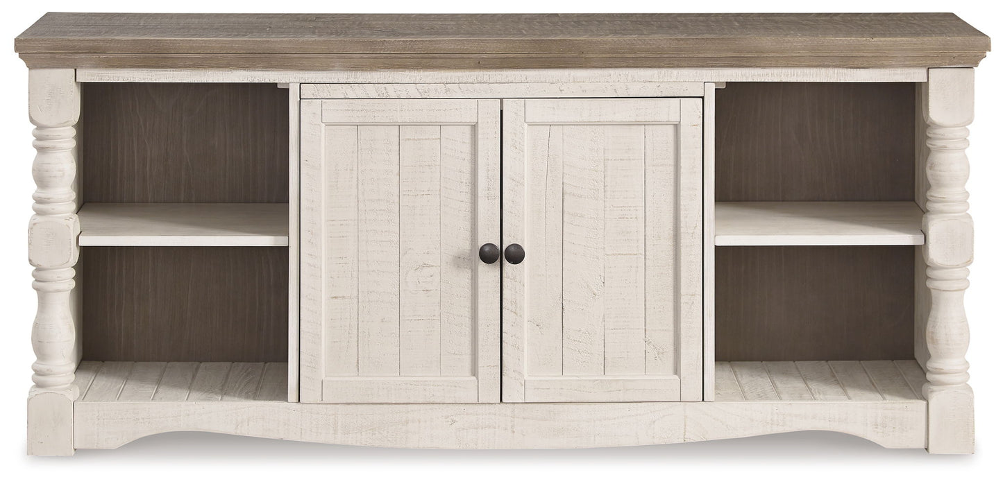 Havalance - Extra Large TV Stand - 2 Doors - Brown / Beige - Hornell Furniture Outlet